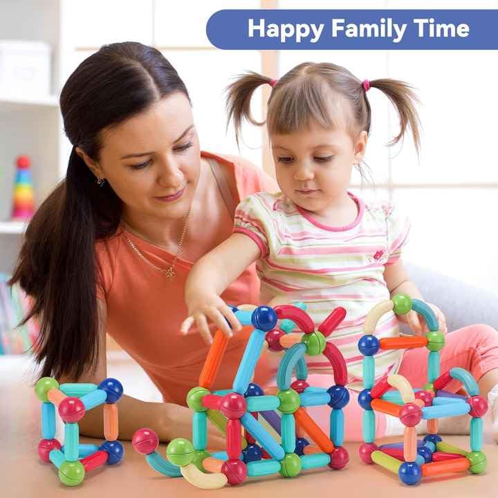 Magnetic Stick Building Blocks Brain Games for Kids - 52pc