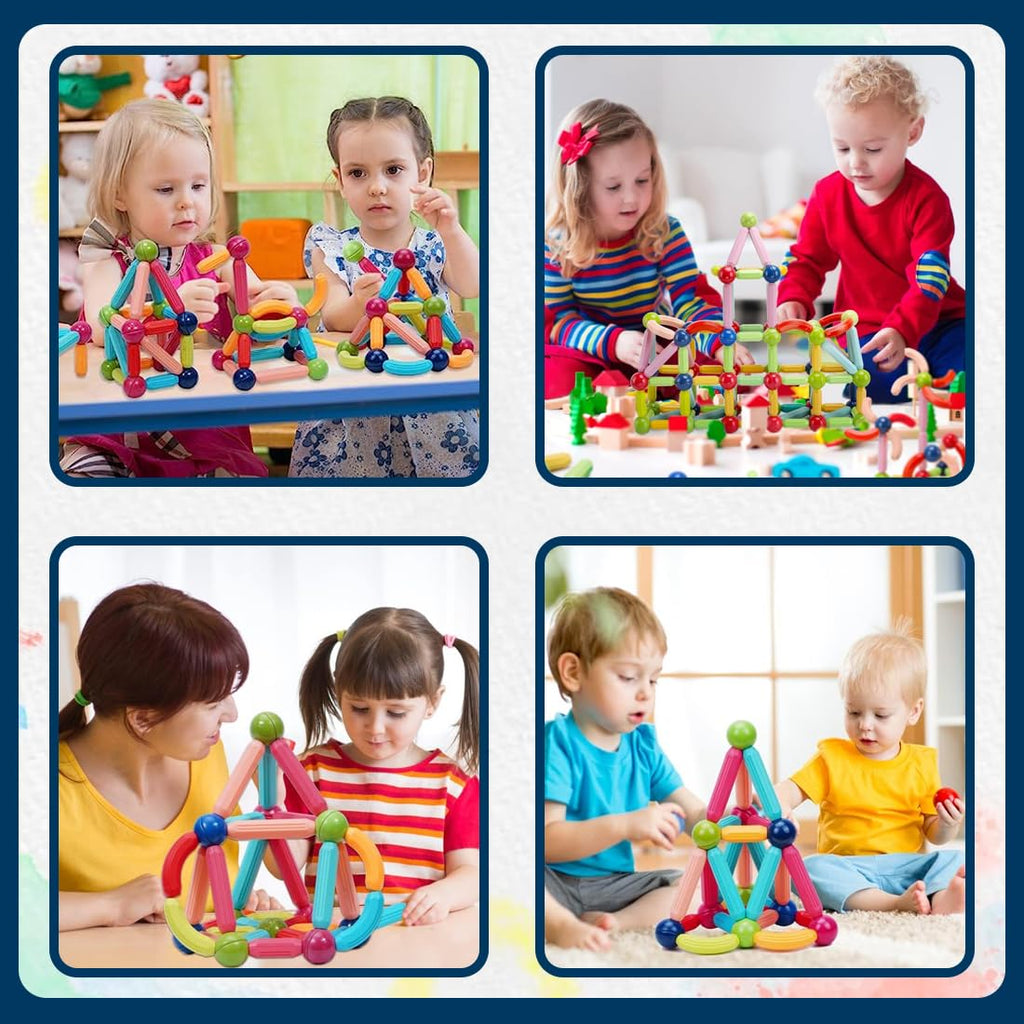 Magnetic Stick Building Blocks Brain Games for Kids - 52pc