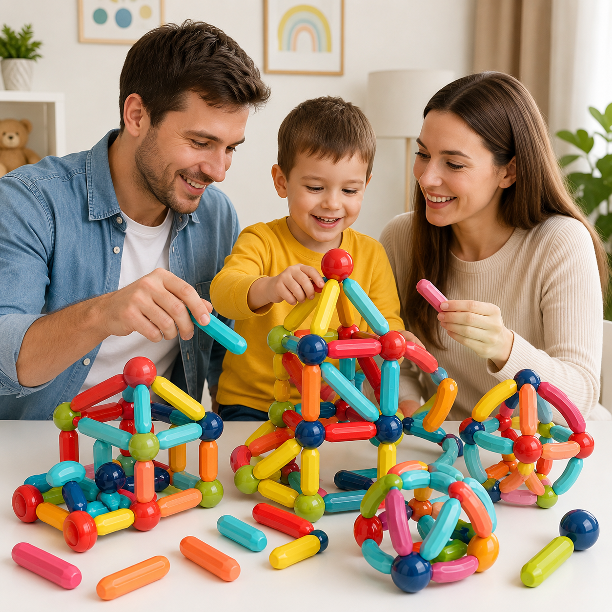 Magnetic Stick Building Blocks Brain Games for Kids - 52pc