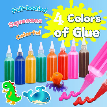 3D Water Spirit Magic Art ELF Craft Kit Water Gel Toys Mould Jelly Activity Fun Educational Soft Squeeze Birthday Gift for Boys Girls