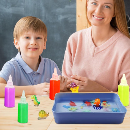 3D Water Spirit Magic Art ELF Craft Kit Water Gel Toys Mould Jelly Activity Fun Educational Soft Squeeze Birthday Gift for Boys Girls